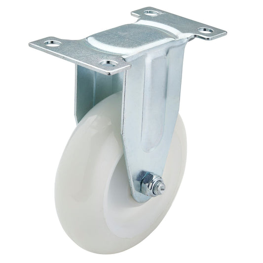 Draper 65507 Fixed Plate Fixing Nylon Wheel 100mm Diameter S.W.L. 125kg Draper