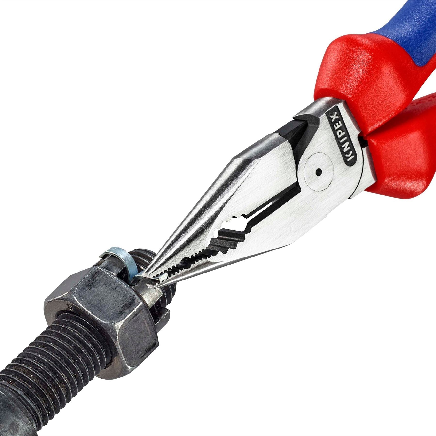 Knipex 13179 08 22 185 SB Needle-Nose Combination Pliers with multi-component grips black atramentized 185mm Draper