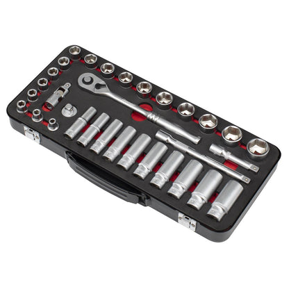 Sealey AK7922 Socket Set 3/8"Sq Drive 32pc - Premier Platinum Sealey