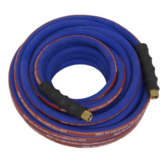 Sealey AH15R Air Hose 15m x Ø8mm with 1/4"BSP Unions Extra-Heavy-Duty Sealey