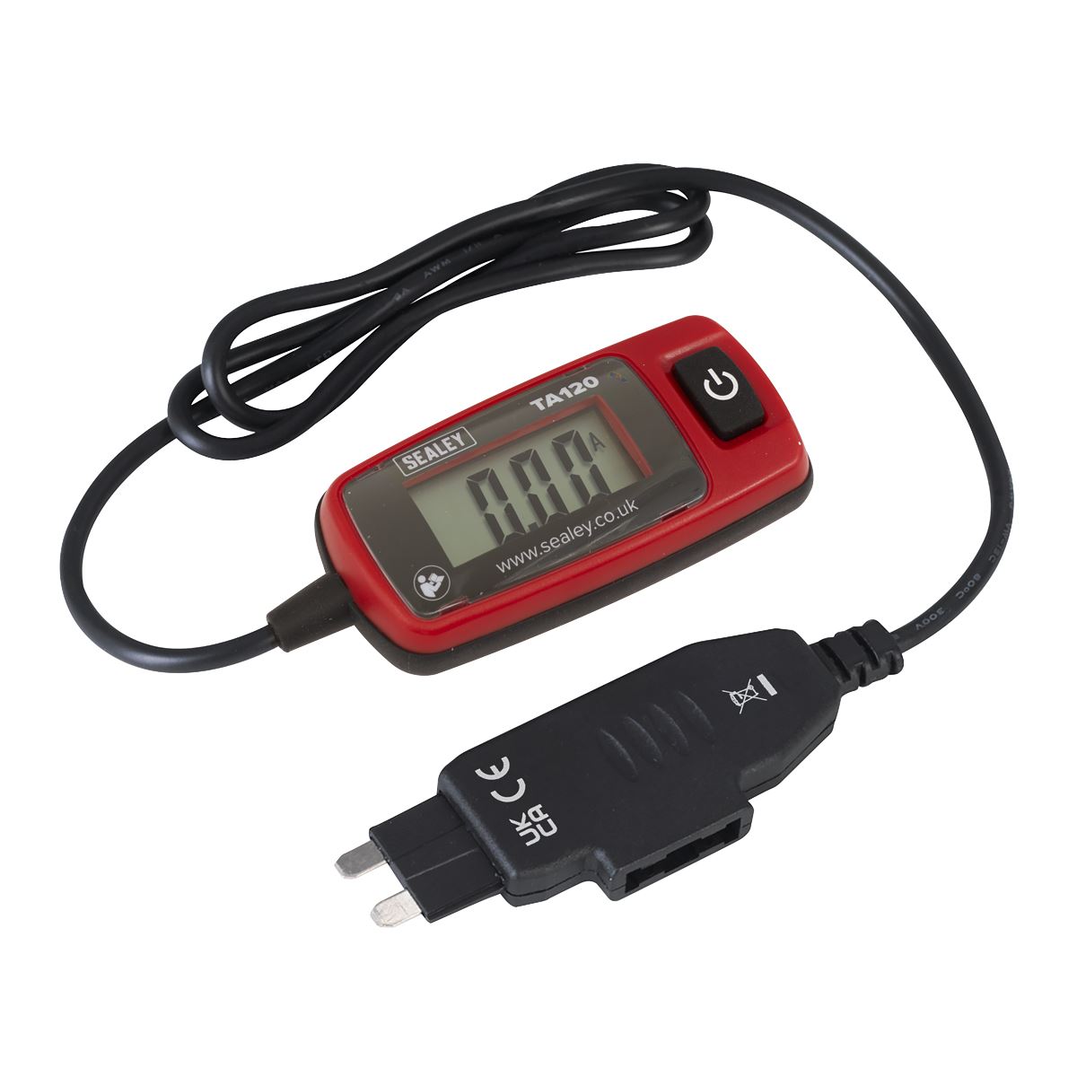 Sealey TA120 Automotive Current Tester 20A - Standard Blade Fuse Sealey