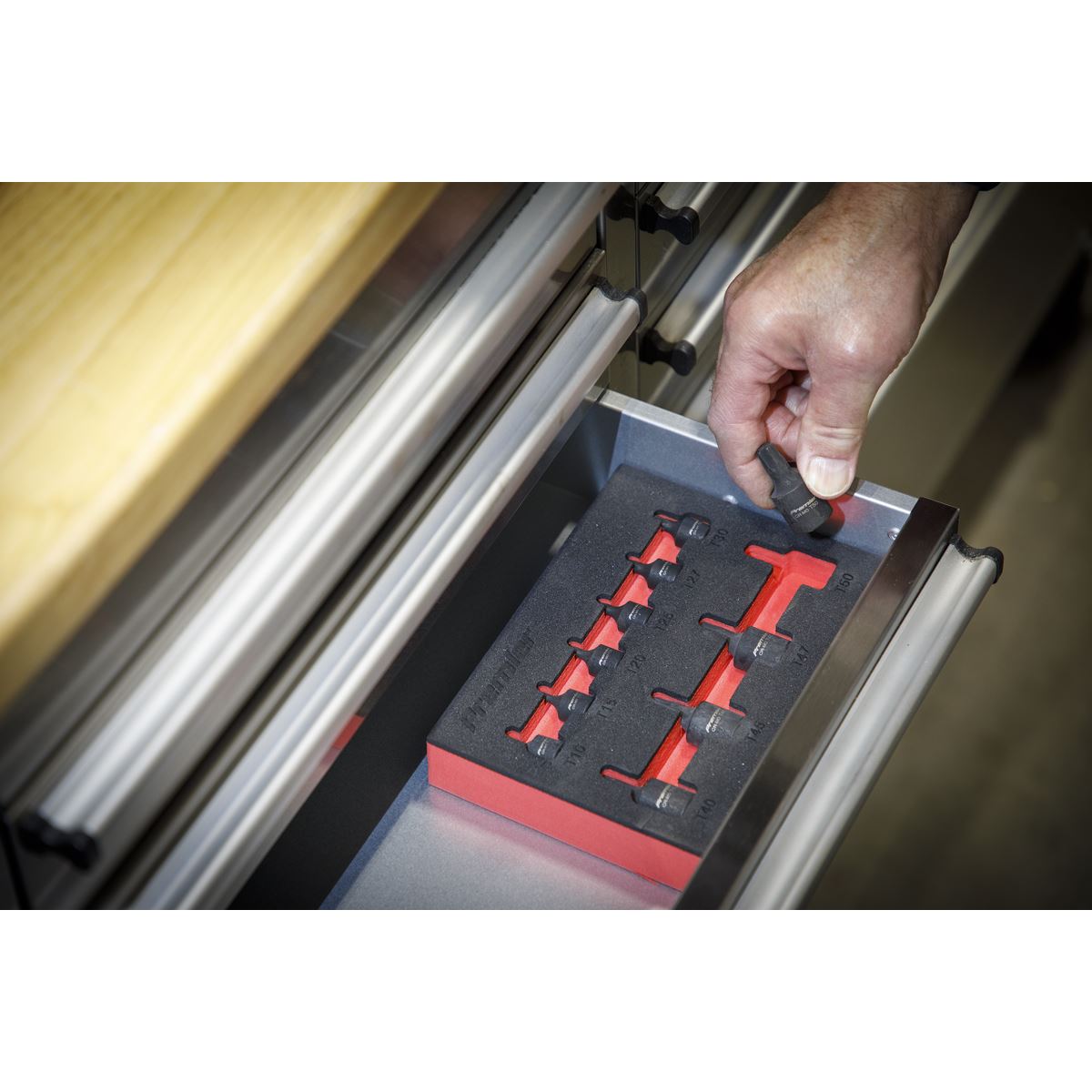 Sealey AK5526 Low Profile TRX-Star* Impact Socket Bit Set 1/4" & 3/8" Sq Drive 10pc Sealey