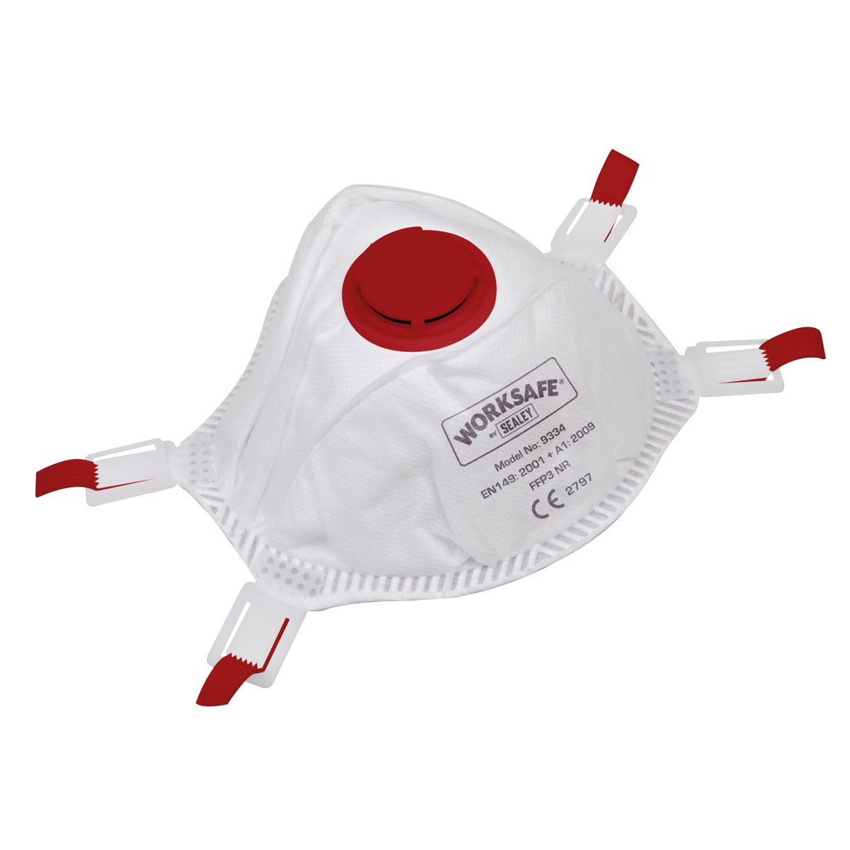 Sealey 9334/10 Cup Mask Valved FFP3 - Pack of 10 Sealey