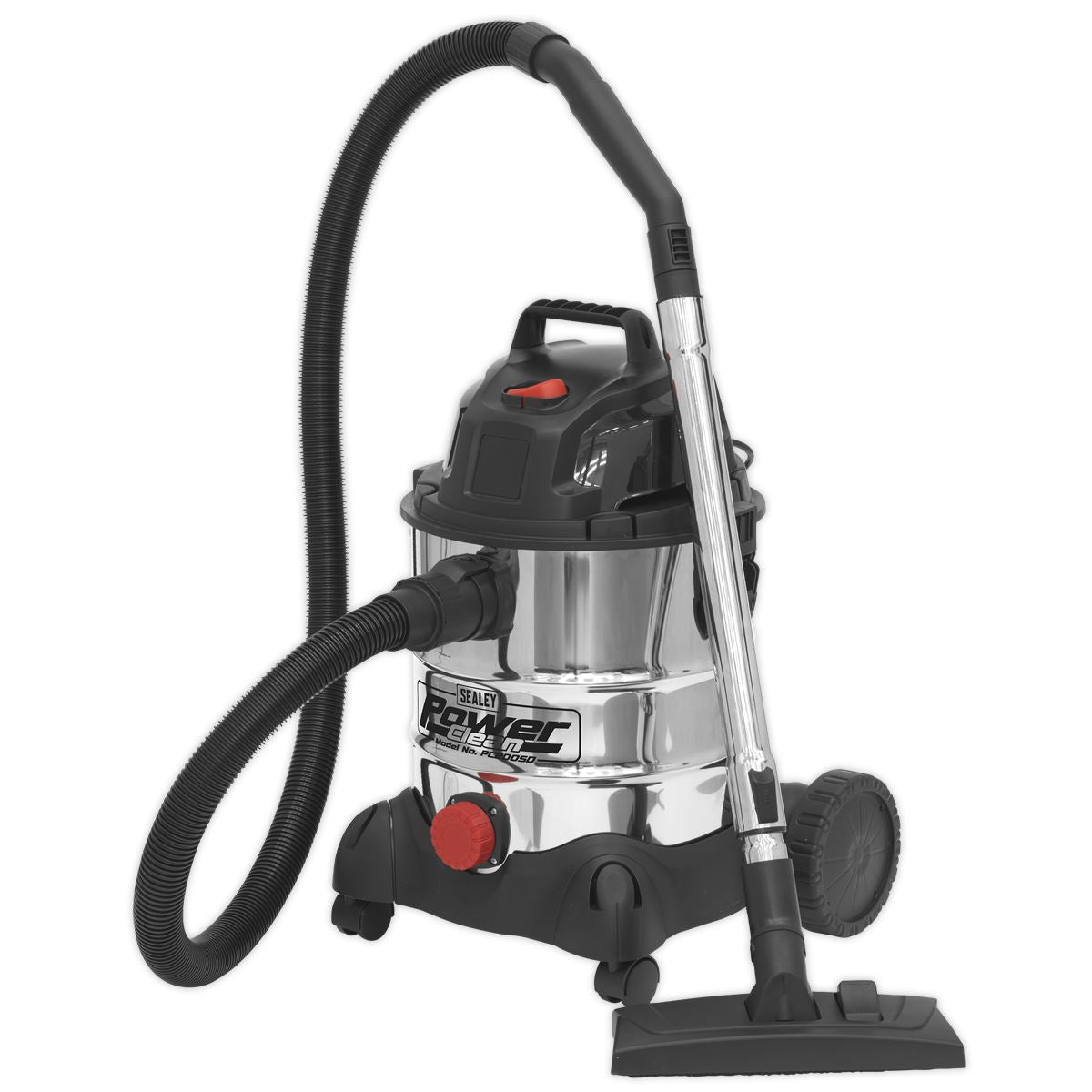 Sealey PC200SD Vacuum Cleaner Industrial Wet & Dry 20L 1250W/230V Stainless Drum Sealey