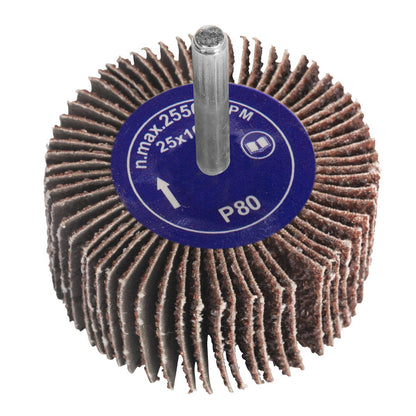 Sealey FW251080 Flap Wheel Ø25 x 10mm 6mm Shaft 80Grit Sealey