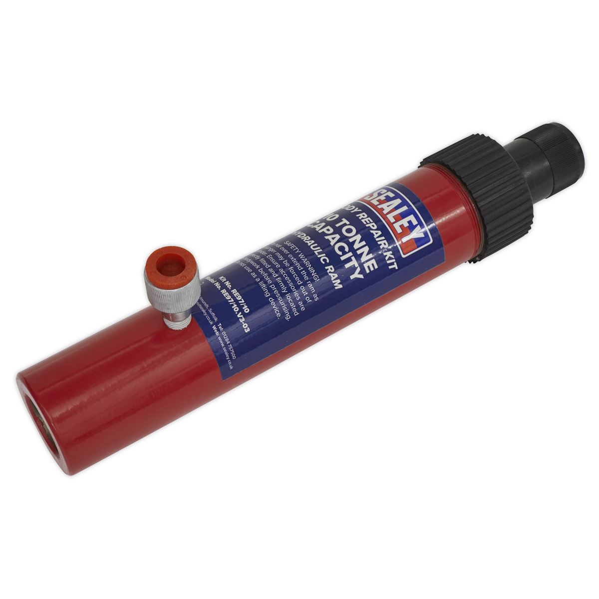 Sealey RE97.10-COMBO Snap Push Ram with Pump & Hose Assembly - 10 Tonne Sealey