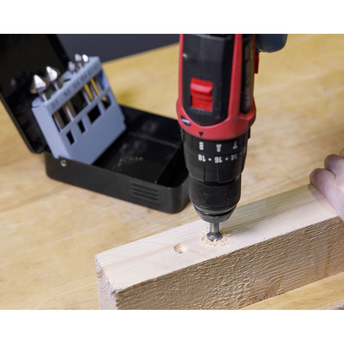 Sealey CSSET6V Countersink Bit Set 6pc - 3 x V Flutes Sealey