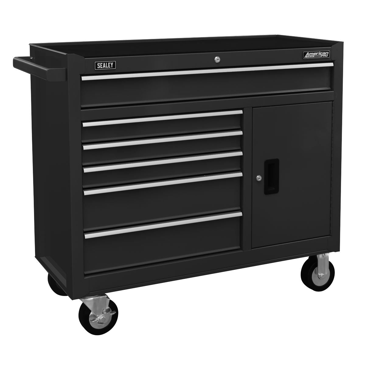 Sealey AP4106B Rollcab 6 Drawer with Ball Bearing Slides - Black Sealey