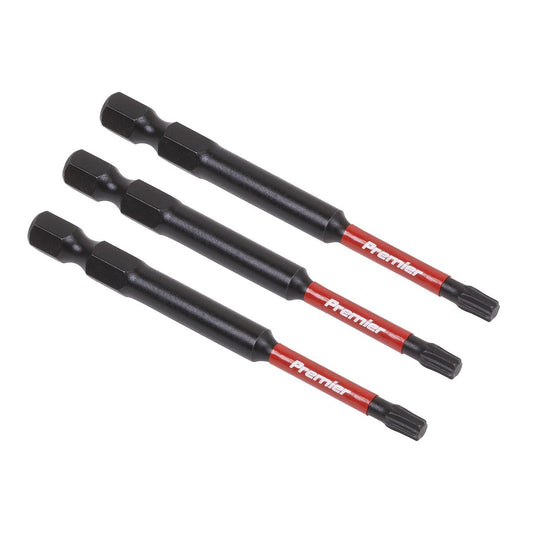 Sealey AK8267 TRX-Star* T20 Impact Power Tool Bits 75mm - 3pc Sealey