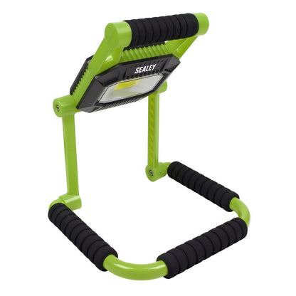 Sealey LEDFL10W Rechargeable Portable Fold Flat Floodlight 10W COB LED Lithium-ion Sealey