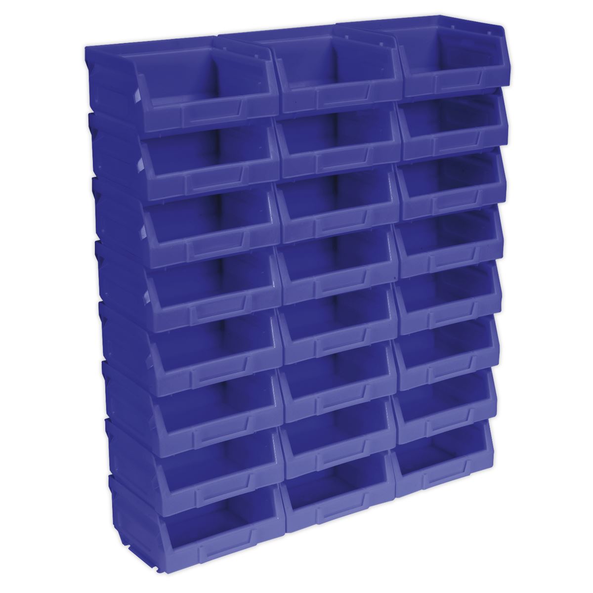 Sealey TPS124B Plastic Storage Bin 105 x 85 x 55mm - Blue Pack of 24 Sealey