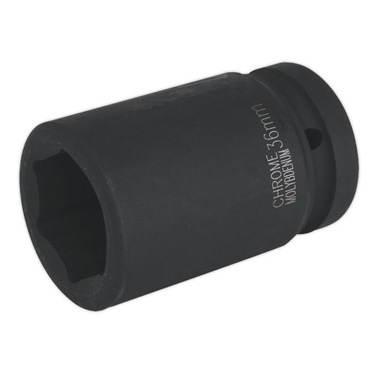 Sealey IS136D Impact Socket 36mm Deep 1"Sq Drive Sealey