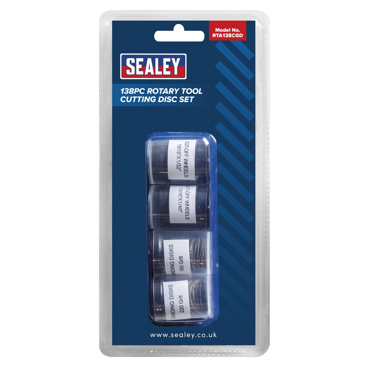 Sealey RTA138CGD Rotary Tool Cutting Disc Set 138pc Sealey