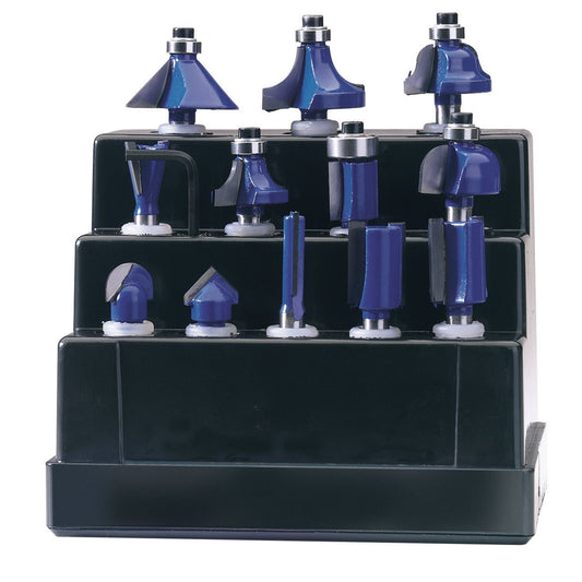 Draper 72892 TCT Router Bit Set 1/4" 12 Piece Draper
