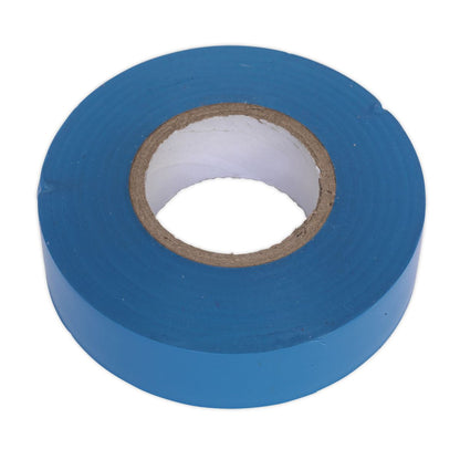 Sealey ITBLU10 PVC Insulating Tape 19mm x 20m Blue Pack of 10 Sealey