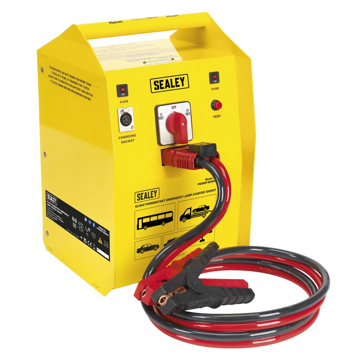 Sealey PSTART1000HD PowerStart Emergency Heavy-Duty Jump Starter 1000hp Start 12/24V Sealey