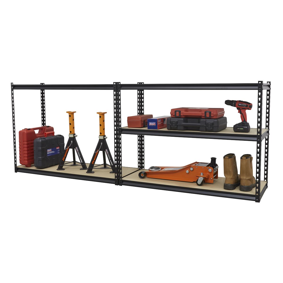Sealey AP1200R Racking Unit with 5 Shelves 220kg Capacity Per Level Sealey