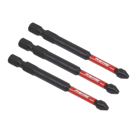 Sealey AK8255 Phillips #2 Impact Power Tool Bits 75mm - 3pc Sealey