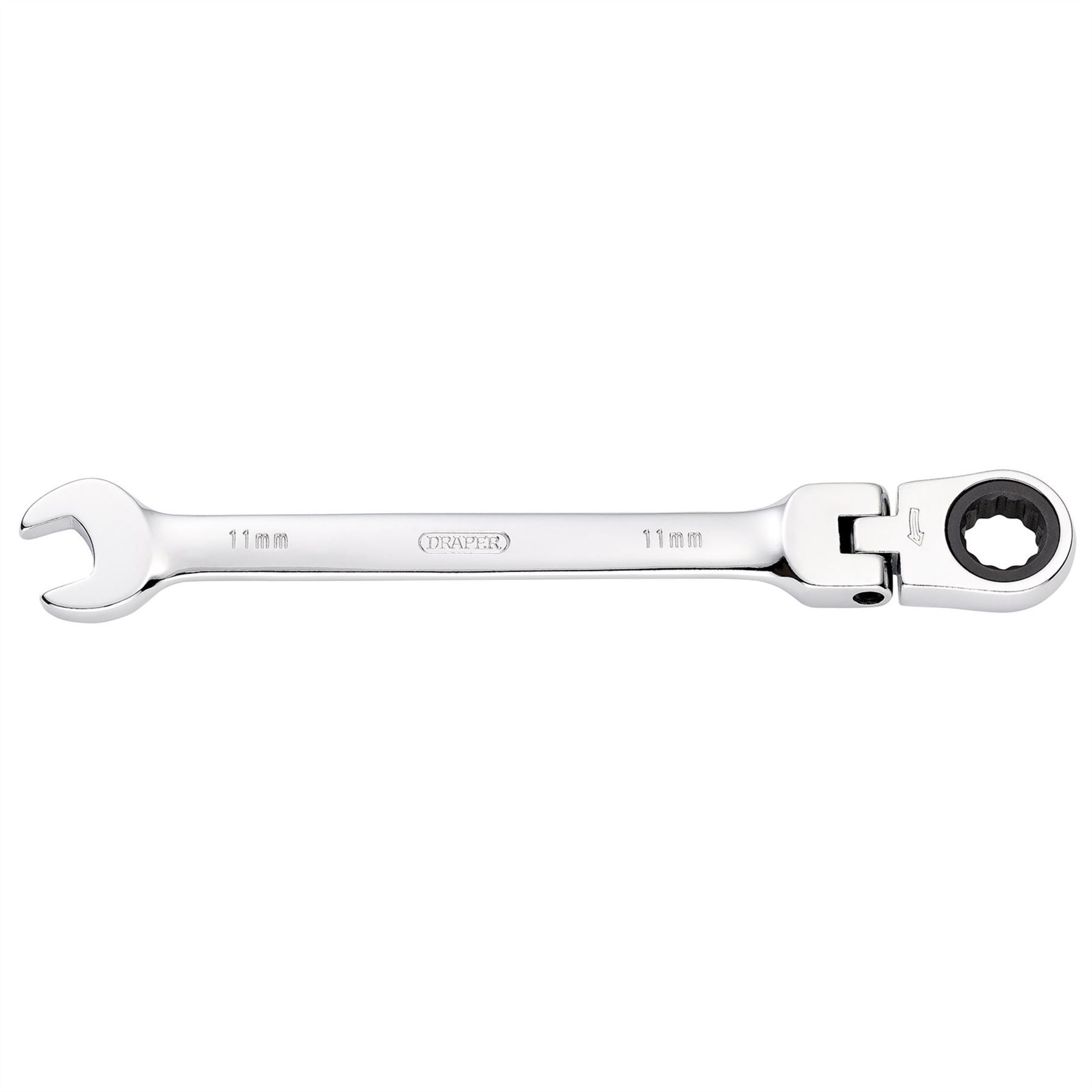 Draper 52012 HI-TORQ® Metric Flexible Head Ratcheting Combination Spanner 11mm Draper