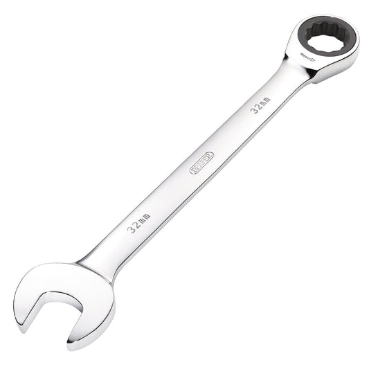 Draper 31027 Metric Ratcheting Combination Spanner 32mm Draper