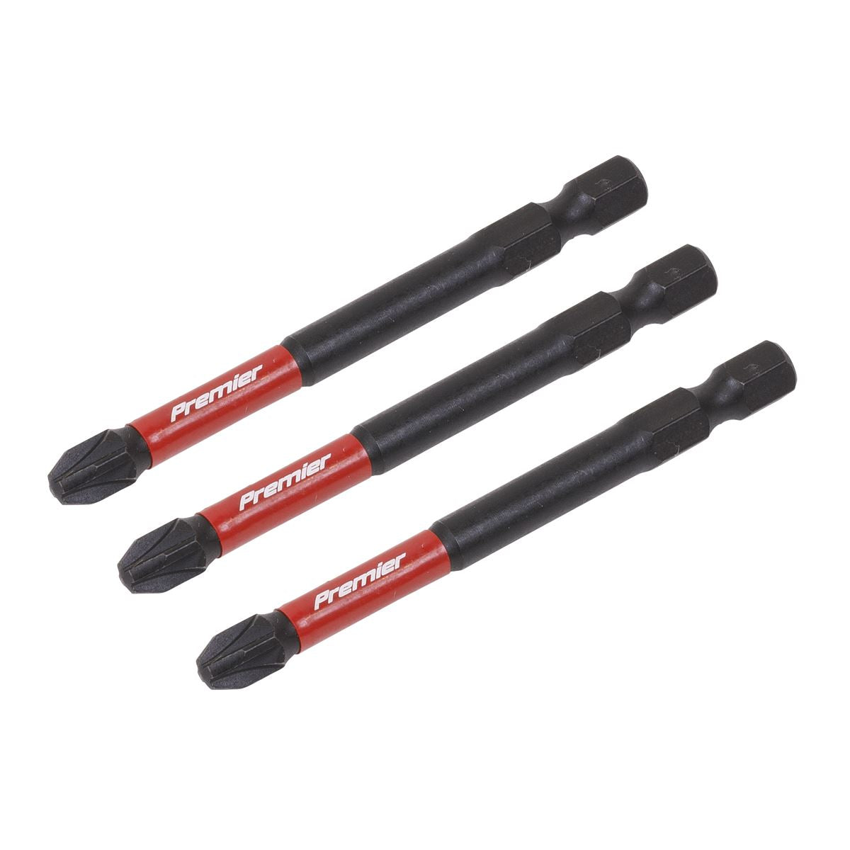 Sealey AK8259 Pozi #3 Impact Power Tool Bits 75mm - 3pc Sealey