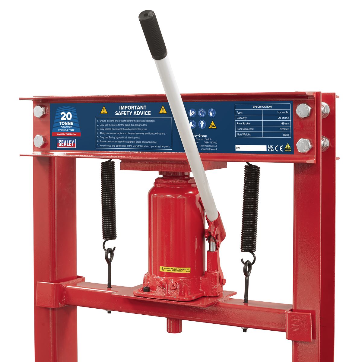 Sealey YK20ECF Hydraulic Floor Type Press 20 Tonne Sealey
