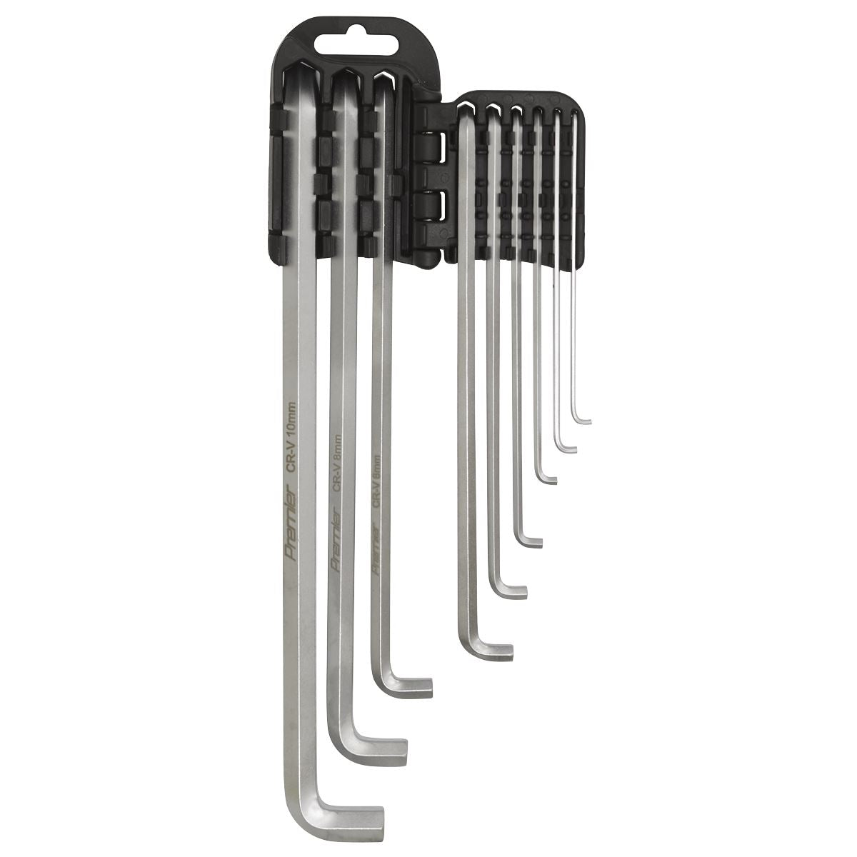 Sealey AK7174 Hex Key Set 9pc Extra-Long Stubby Element Metric Sealey