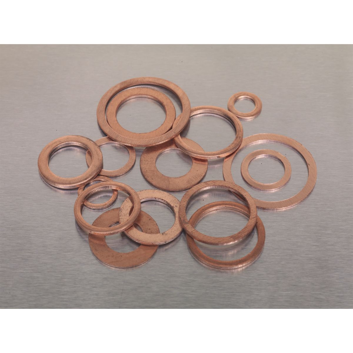 Sealey AB027CW Diesel Injector Copper Washer Assortment 250pc - Metric Sealey