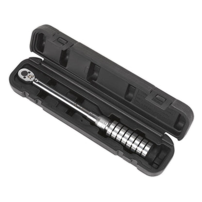 Sealey STW701 Torque Wrench Micrometer Style 1/4"Sq Drive 4-20Nm(2.9-14.8lb.ft) - Calibrated Sealey