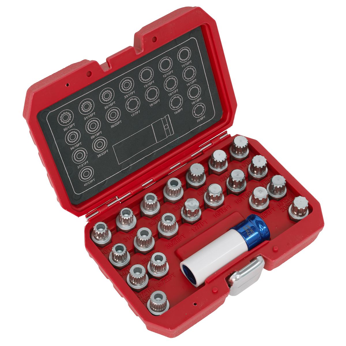 Sealey SX209 Locking Wheel Nut Key Set 21pc - BMW & Mini Sealey