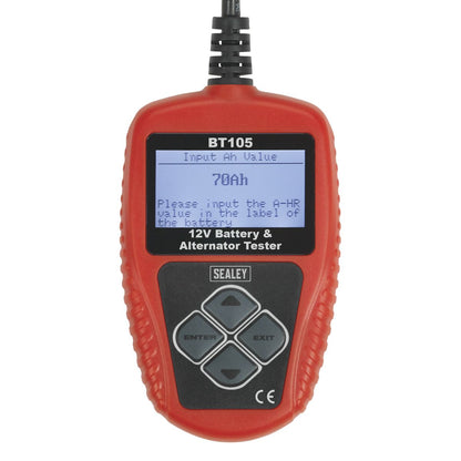 Sealey BT105 Digital Battery & Alternator Tester 12V Sealey