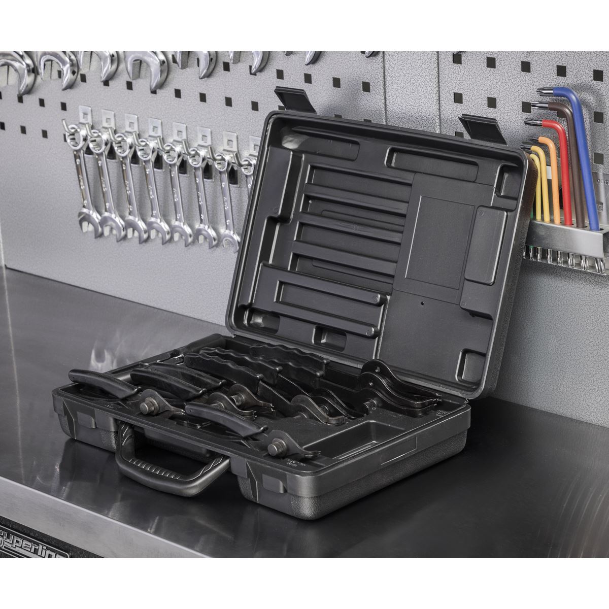 Siegen S01064 Circlip Pliers Set 10pc Internal/External Siegen