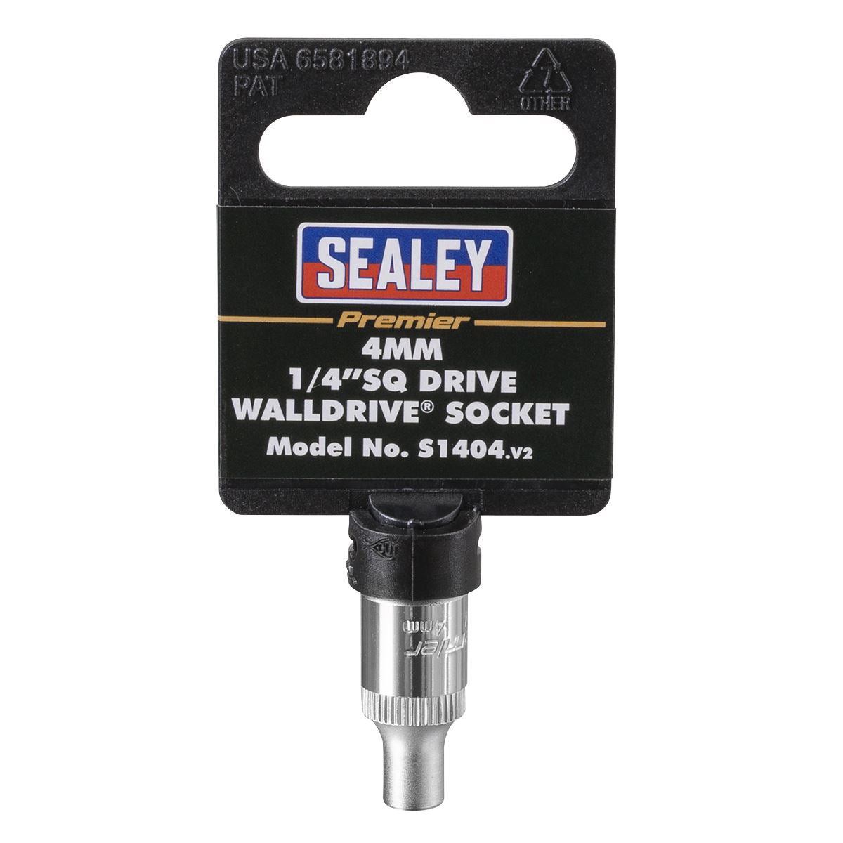 Sealey S1404 WallDrive® Socket 4mm 1/4"Sq Drive Sealey
