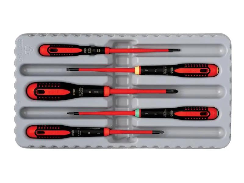 Bahco BE-9871SL ERGO Slim VDE Insulated Screwdriver Set 5 Piece BAH9871SL Bahco