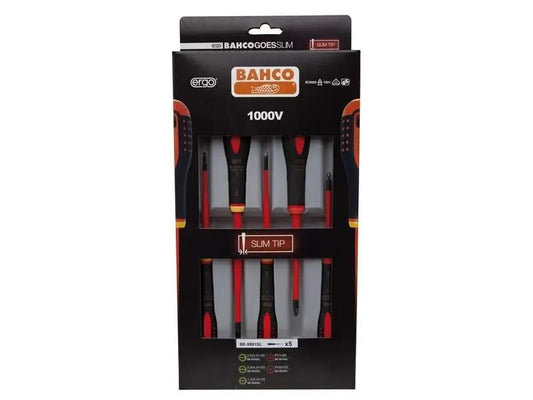 Bahco BE-9881SL ERGO Slim VDE Insulated Screwdriver Set 5 Piece BAH9881SL Bahco