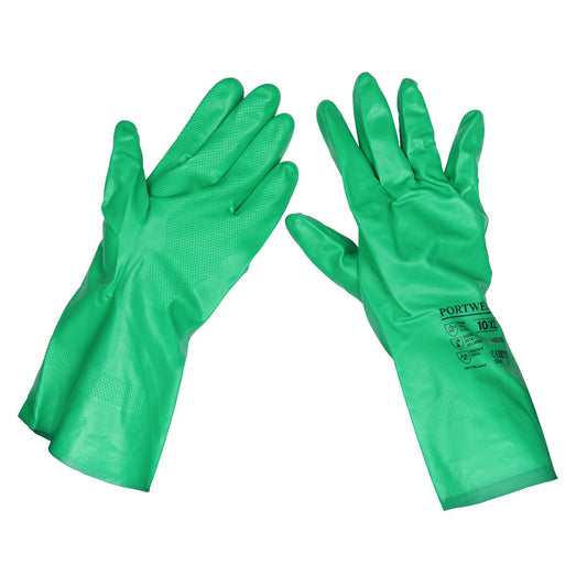 Sealey SSP34 Nitrile Gauntlets for use with Thinners 330mm Cuffed Pair Sealey