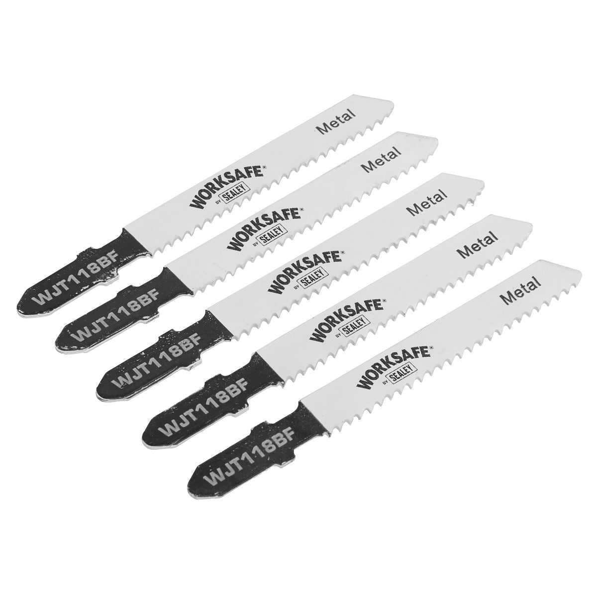 Sealey WJT118BF Jigsaw Blade Metal 55mm 12tpi - Pack of 5 Sealey