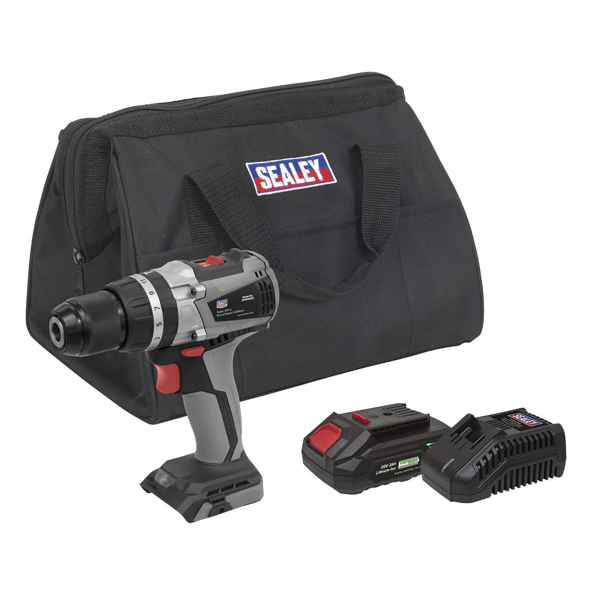 Sealey CP20VDDXKIT1 Brushless Combi Drill Kit Ø13mm 20V 2Ah SV20 Series Sealey