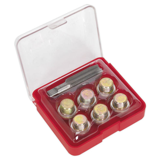 Sealey VS617 Oil Drain Plug Thread Repair Set - M17 Sealey