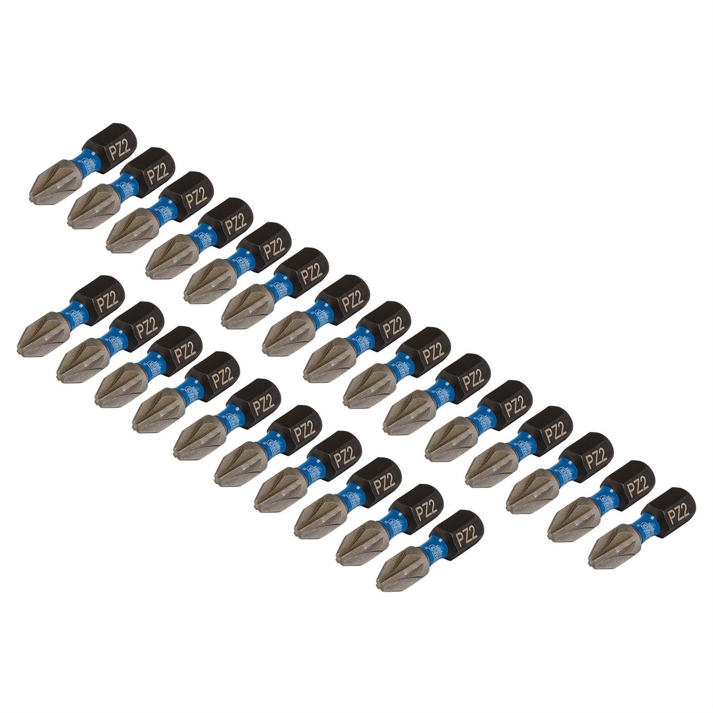 Draper 05689 Expert PZ-Type Impact Screwdriver Bits No.2 x 25mm 1/4" Hex Pack of 25 Draper