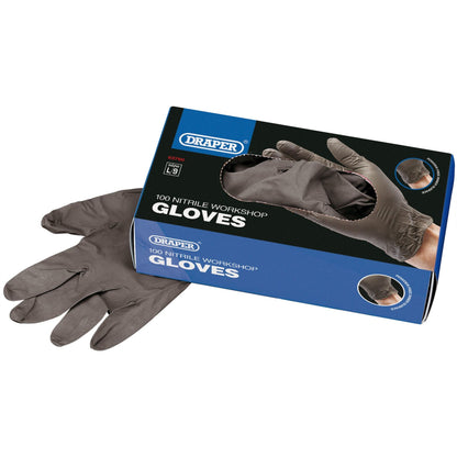 Draper 63760 Workshop Nitrile Gloves Box of 100 Draper