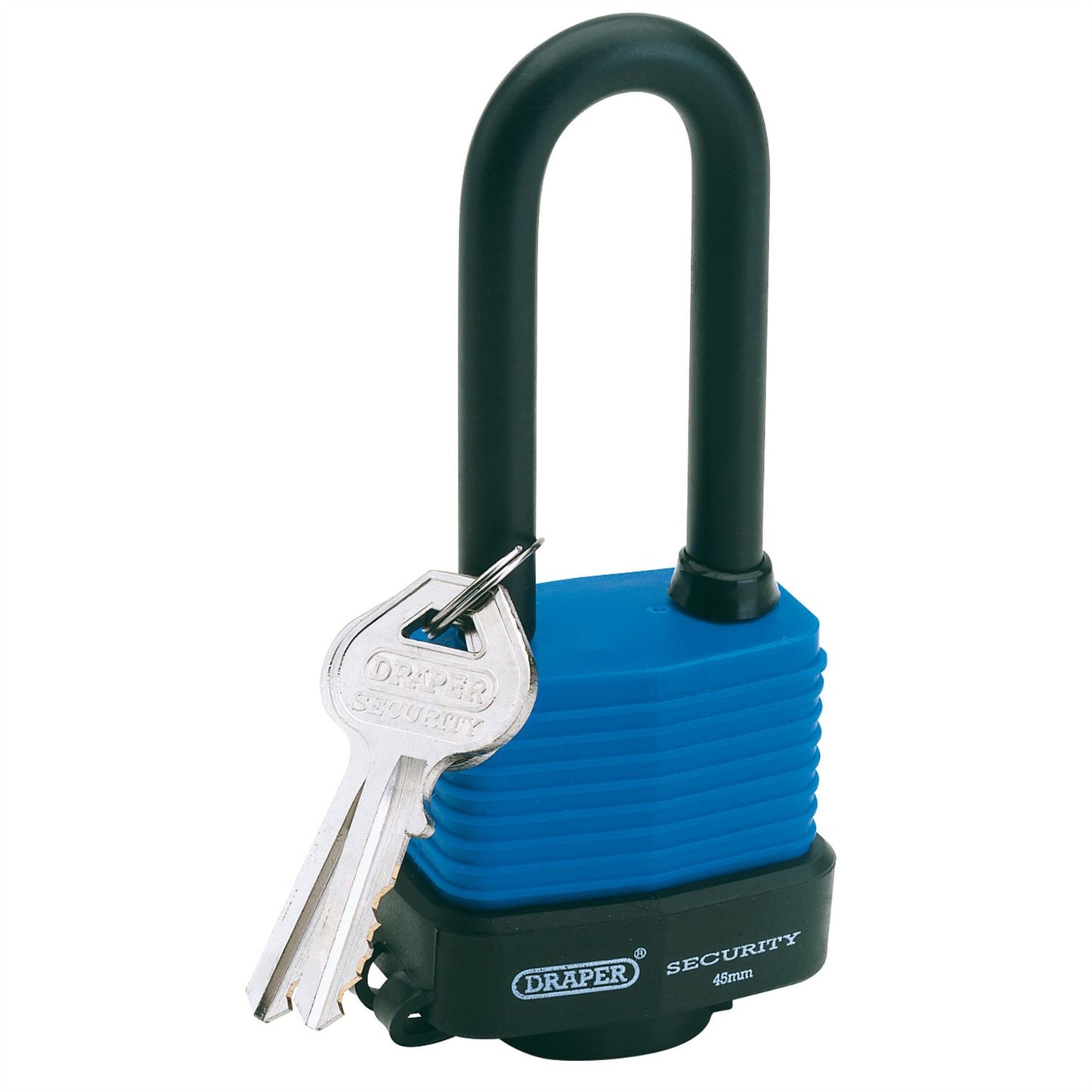 Draper 64177 Laminated Steel Padlock with Extra Long Shackle 45mm Draper