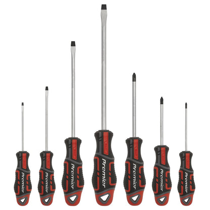Sealey AK4321 Screwdriver Set 7pc GripMAX® - Red Sealey