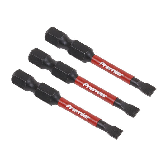 Sealey AK8226 Slotted 4.5mm Impact Power Tool Bits 50mm - 3pc Sealey