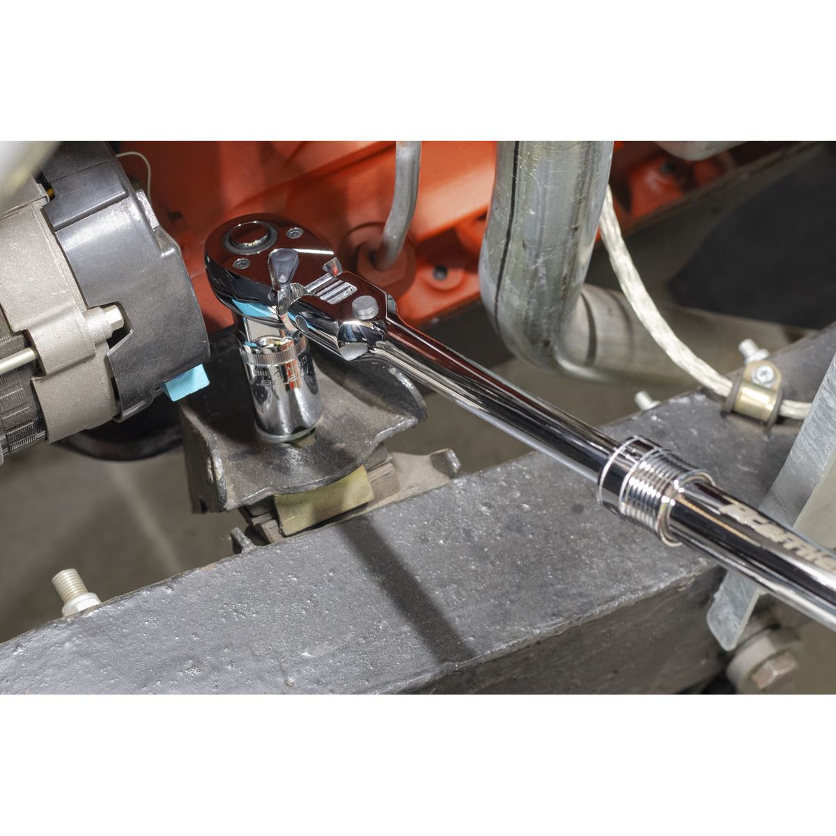 Sealey AK6682 Flexi-Head Ratchet Wrench 1/2"Sq Drive Extendable Sealey