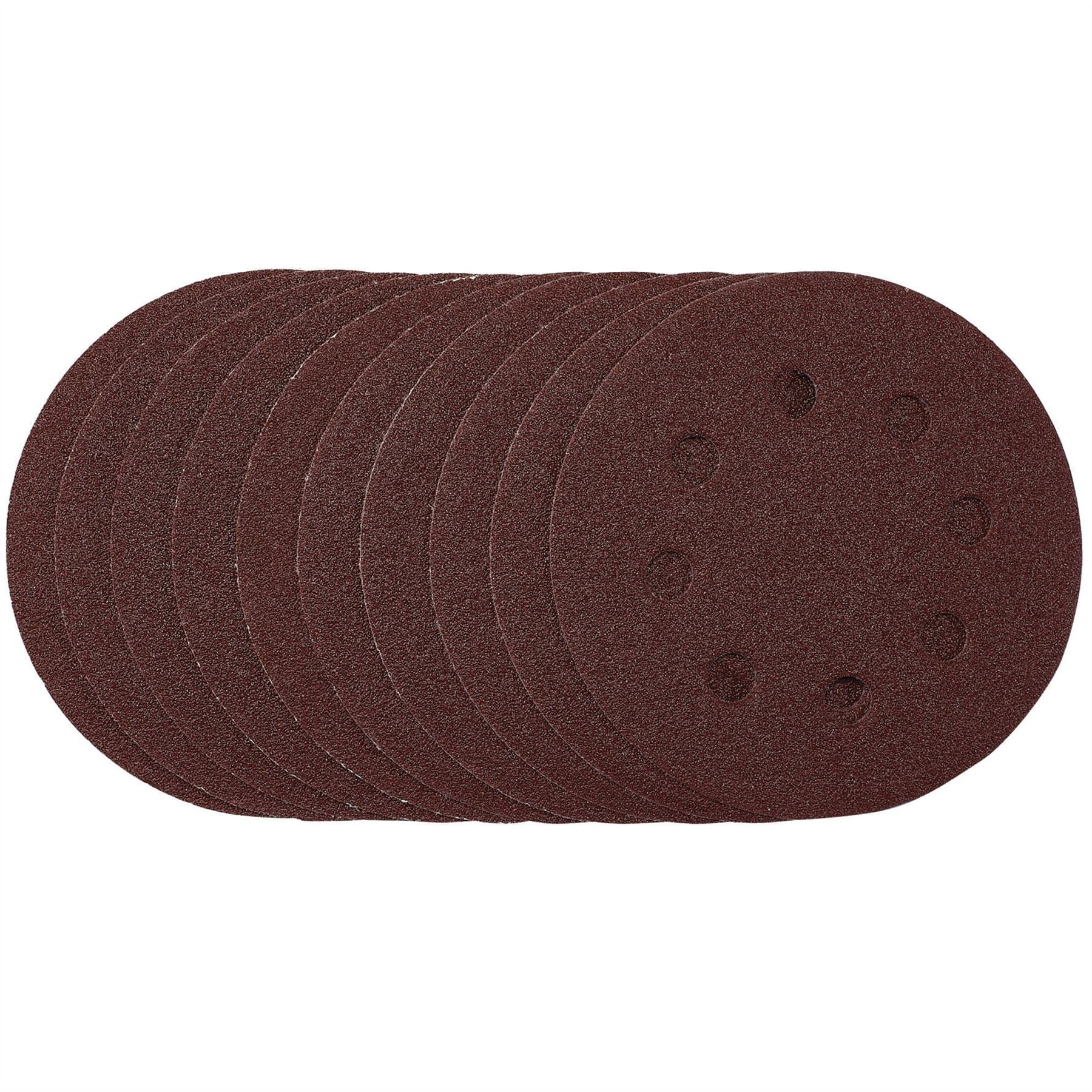 Draper 53499 Sanding Discs 115mm 80 Grit Hook & Loop Pack of 10 Draper