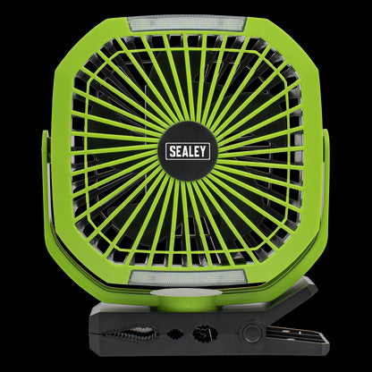 Sealey SCF8WL Portable Clip Fan with Worklight 8" 4 Speeds Sealey