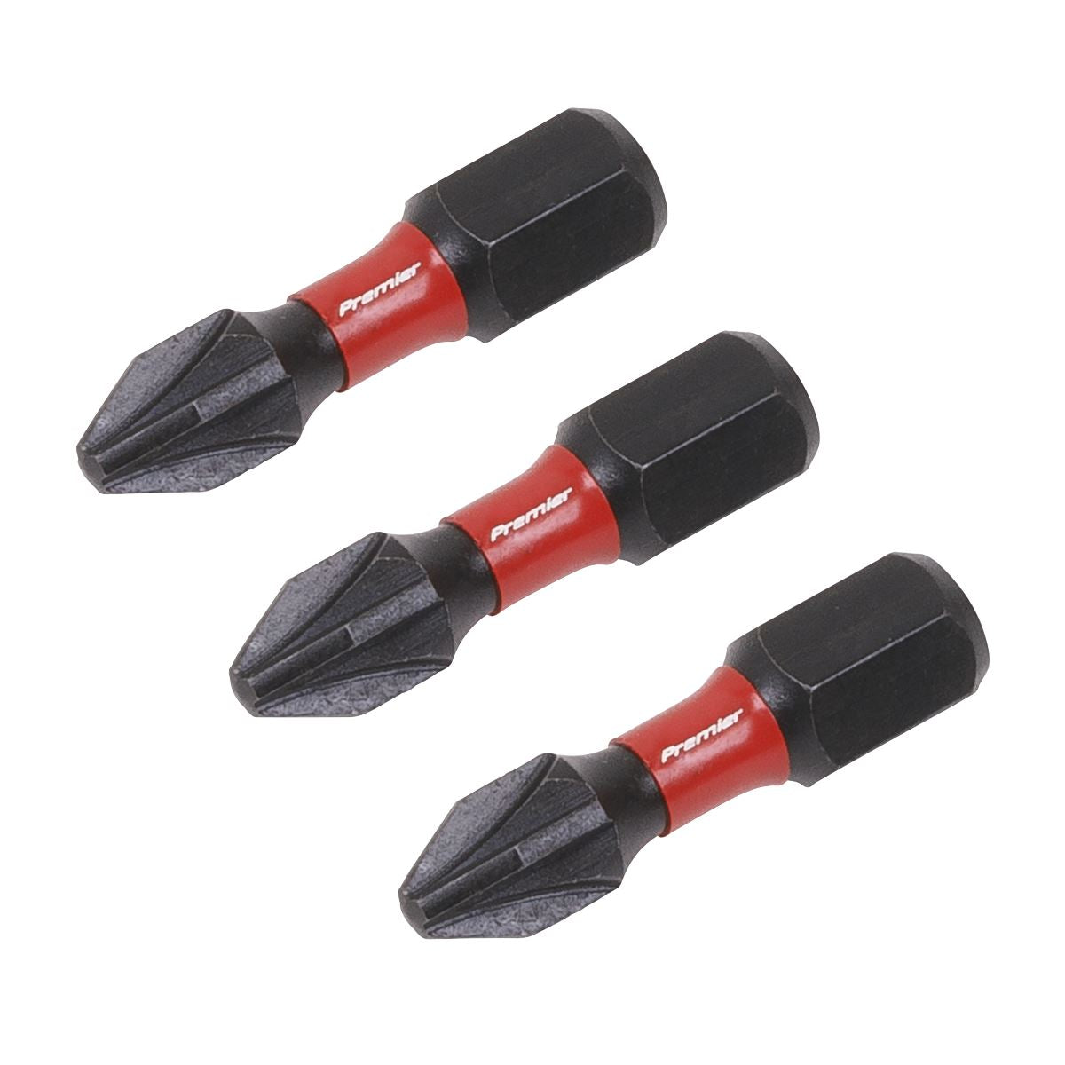 Sealey AK8208 Pozi #2 Impact Power Tool Bits 25mm - 3pc Sealey