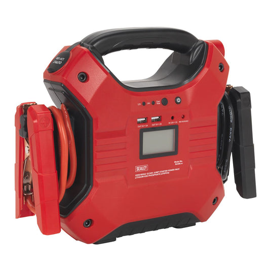 Sealey SL32S Jump Starter Power Pack Lithium-ion Phosphate (LiFePo4) 12/24V 1200/600 Peak Amps Sealey