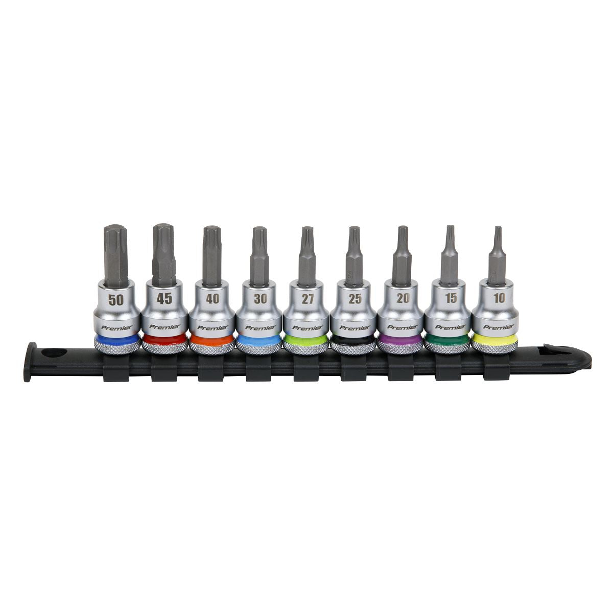 Sealey AK6251 TRX-Star* Socket Bit Set 9pc 3/8"Sq Drive  - Premier Platinum Sealey